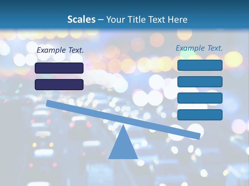 Multiple Lane Highway Blurred Motion Mode Of Transport City Life PowerPoint Template
