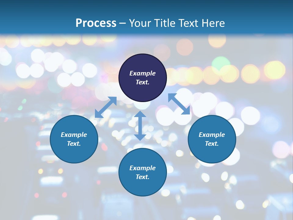 Multiple Lane Highway Blurred Motion Mode Of Transport City Life PowerPoint Template