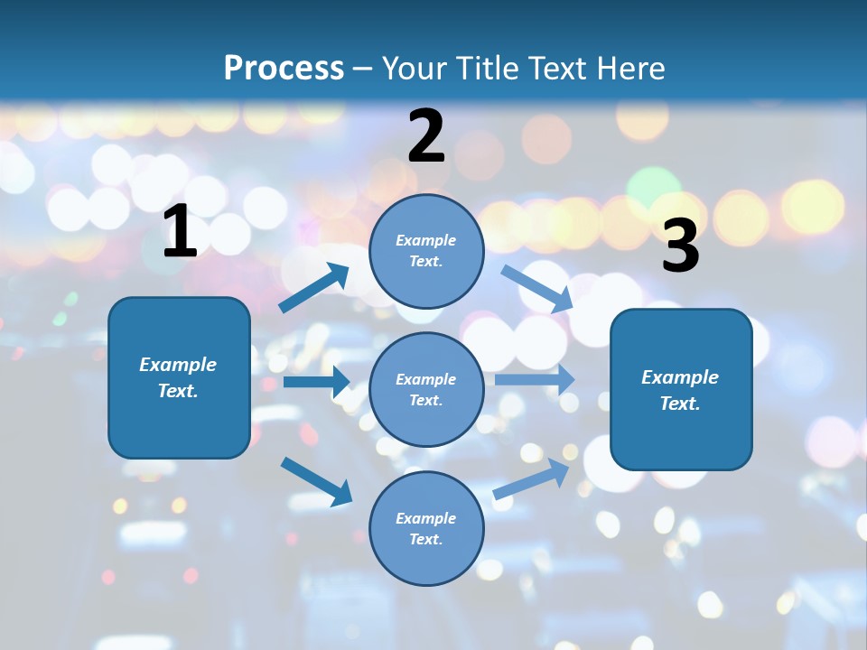 Multiple Lane Highway Blurred Motion Mode Of Transport City Life PowerPoint Template
