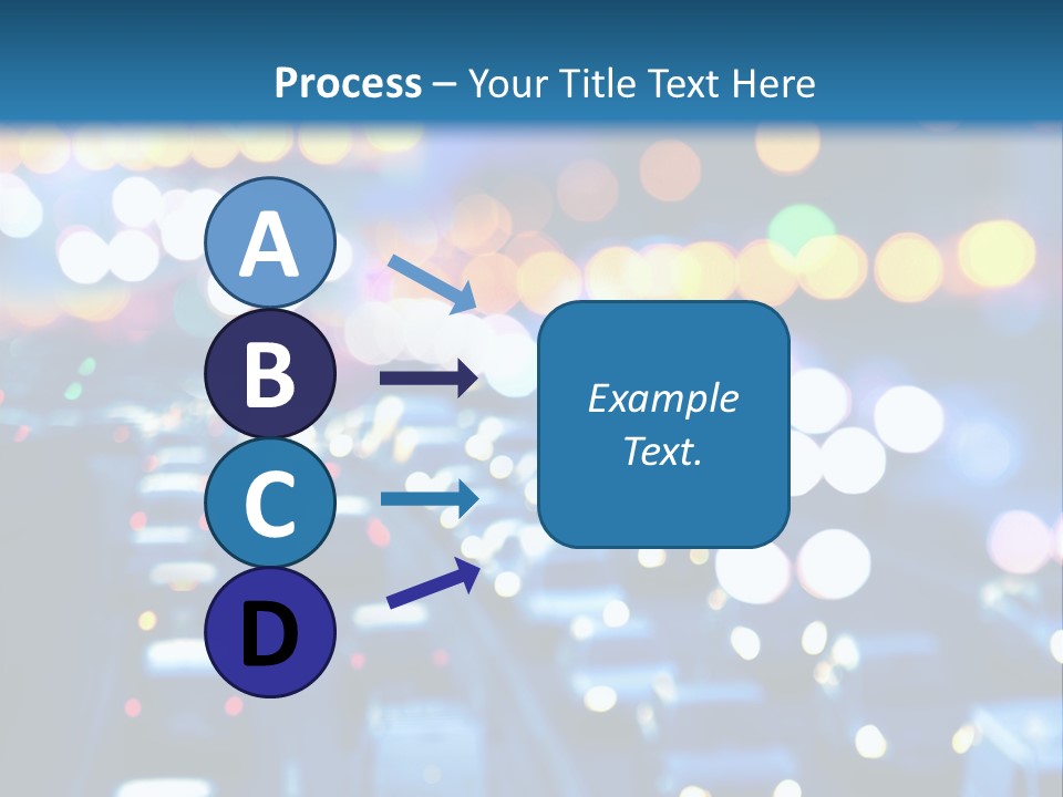 Multiple Lane Highway Blurred Motion Mode Of Transport City Life PowerPoint Template