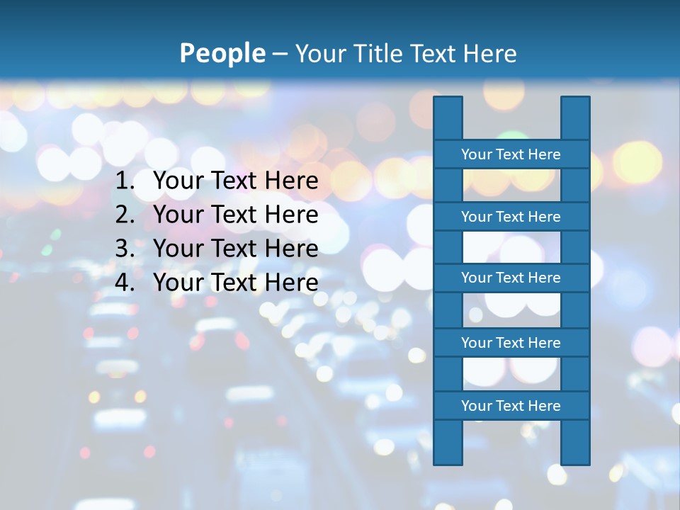 Multiple Lane Highway Blurred Motion Mode Of Transport City Life PowerPoint Template