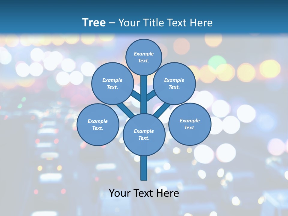 Multiple Lane Highway Blurred Motion Mode Of Transport City Life PowerPoint Template