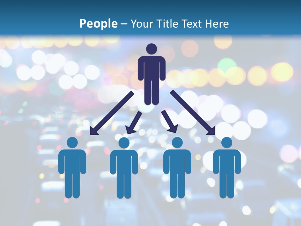 Multiple Lane Highway Blurred Motion Mode Of Transport City Life PowerPoint Template