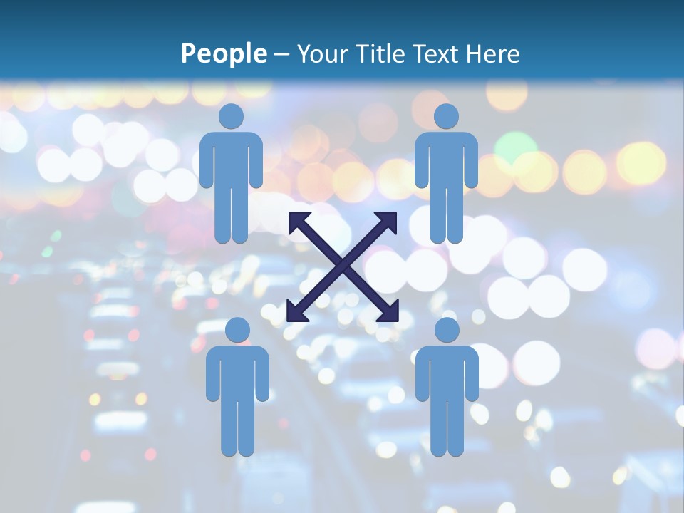 Multiple Lane Highway Blurred Motion Mode Of Transport City Life PowerPoint Template