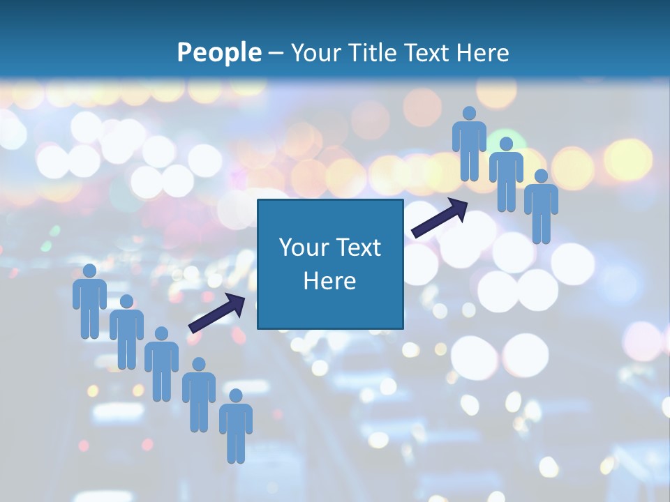 Multiple Lane Highway Blurred Motion Mode Of Transport City Life PowerPoint Template