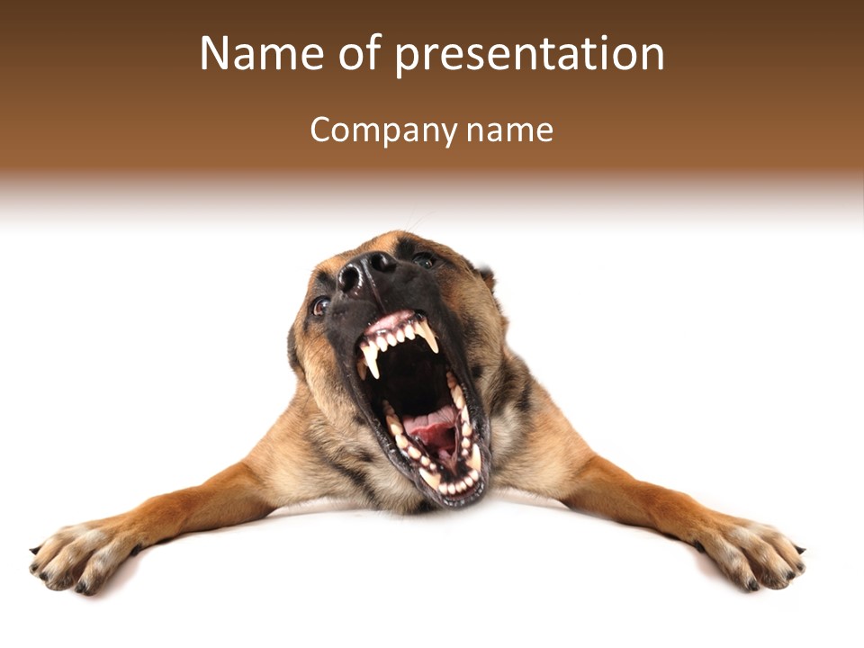 Biting One Aggression PowerPoint Template