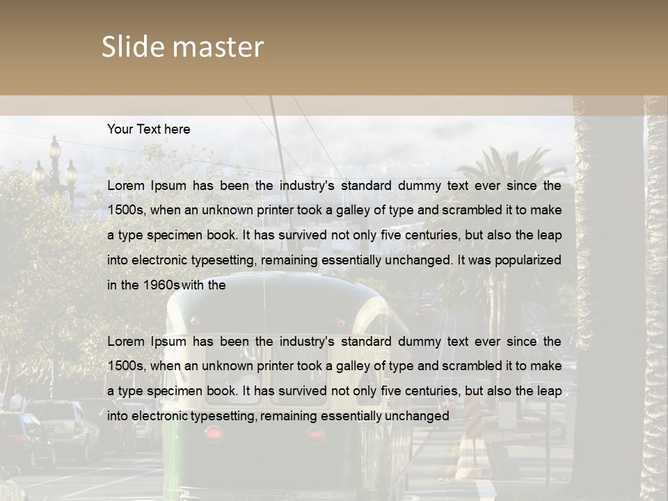 City Tram Passenger PowerPoint Template