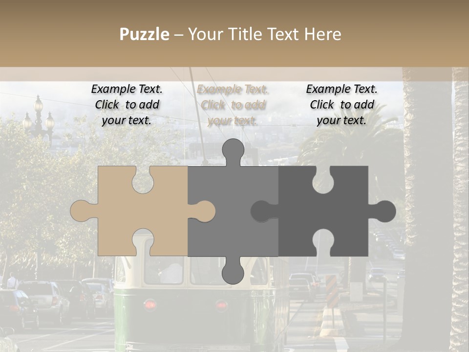 City Tram Passenger PowerPoint Template