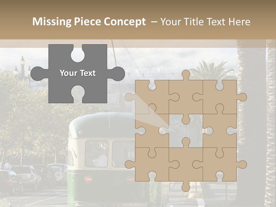 City Tram Passenger PowerPoint Template