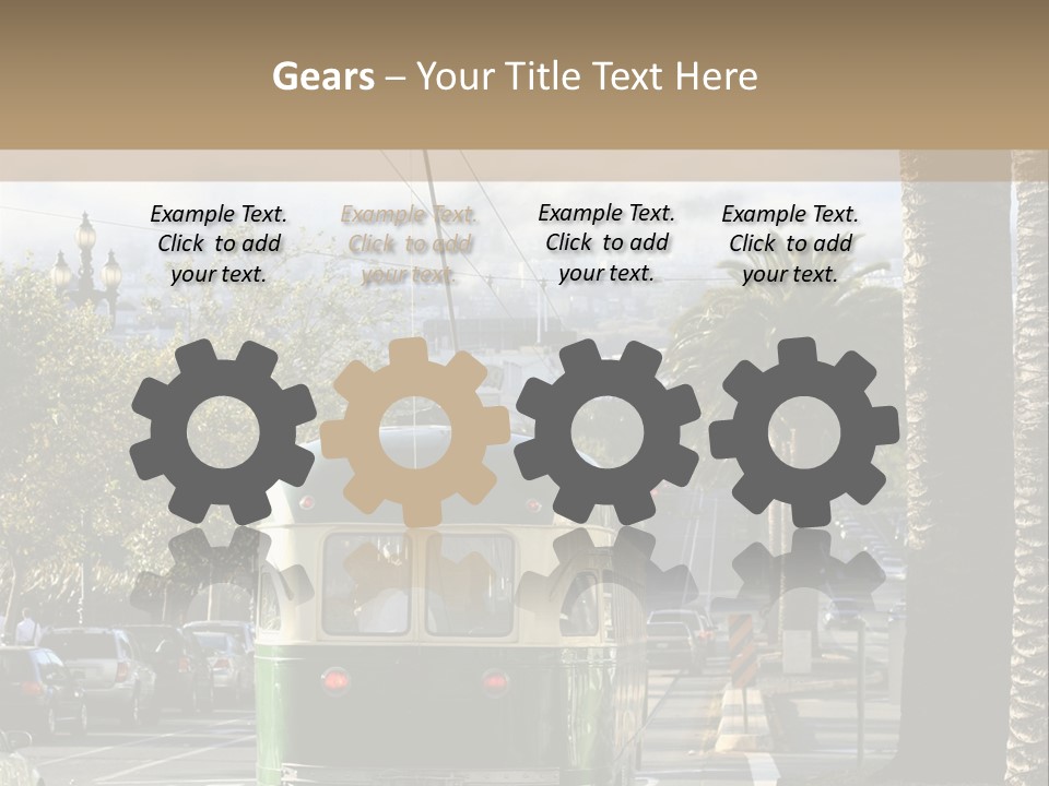 City Tram Passenger PowerPoint Template