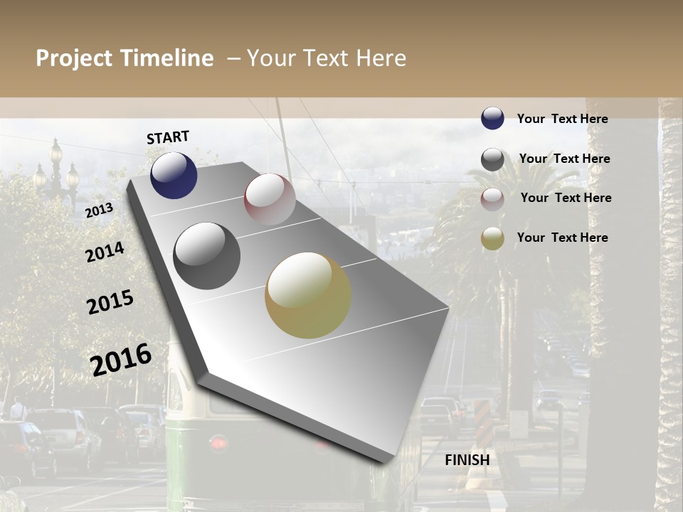 City Tram Passenger PowerPoint Template