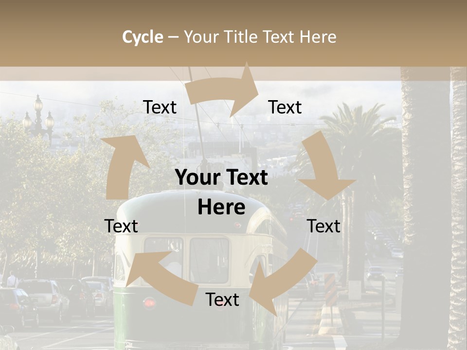 City Tram Passenger PowerPoint Template