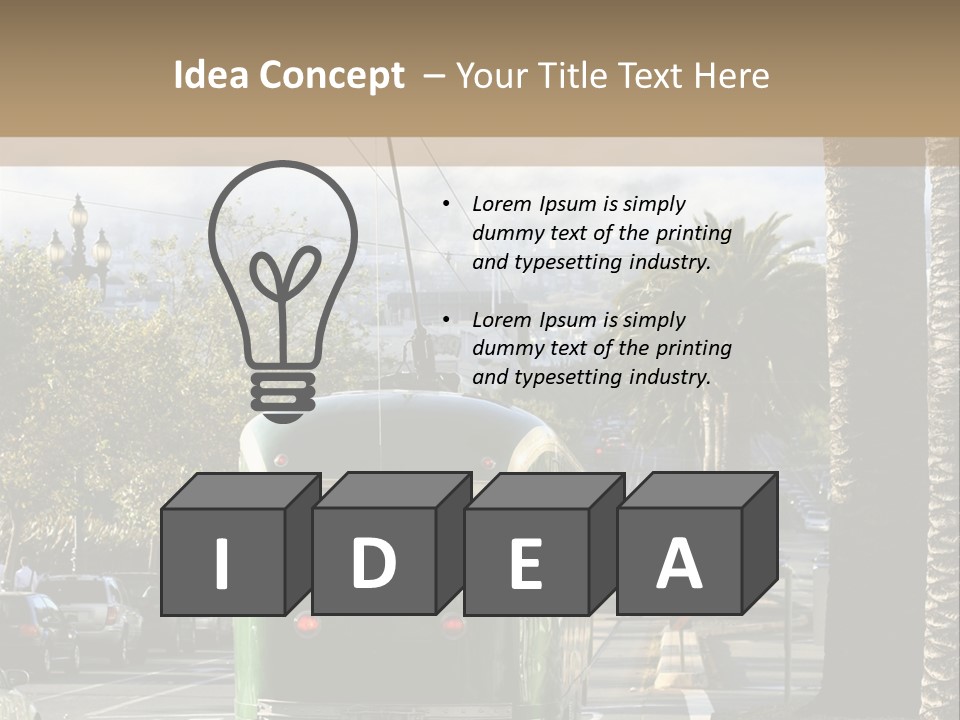 City Tram Passenger PowerPoint Template