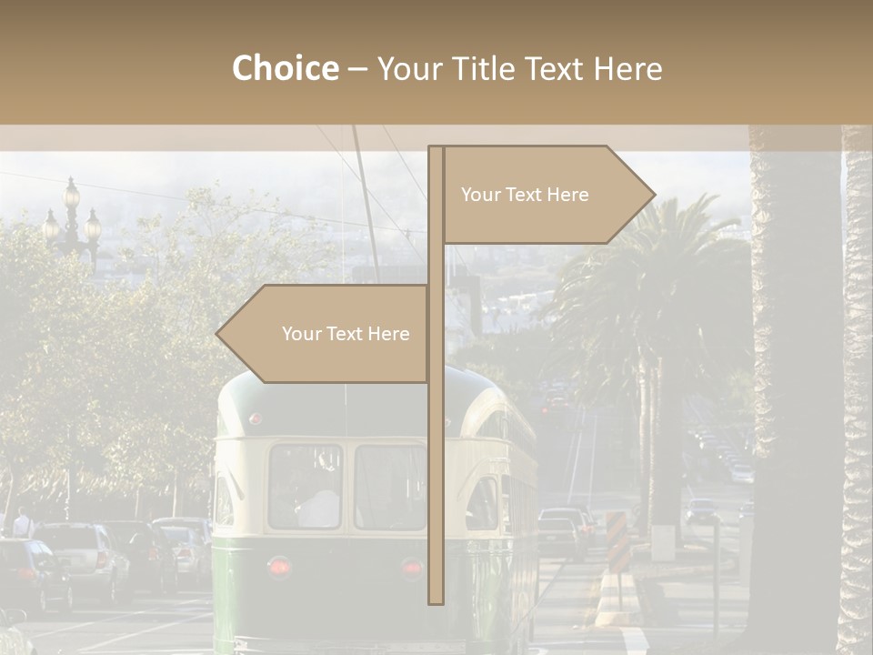 City Tram Passenger PowerPoint Template