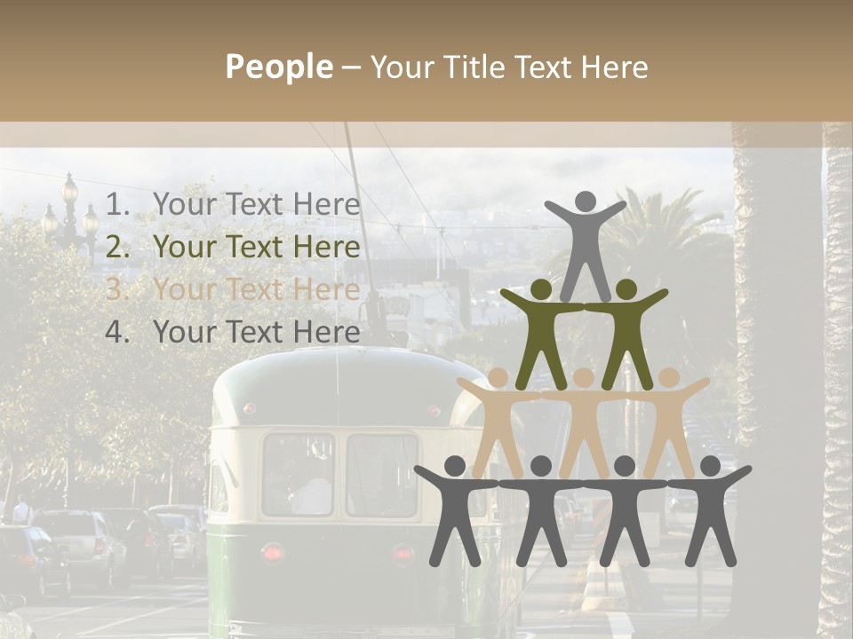 City Tram Passenger PowerPoint Template