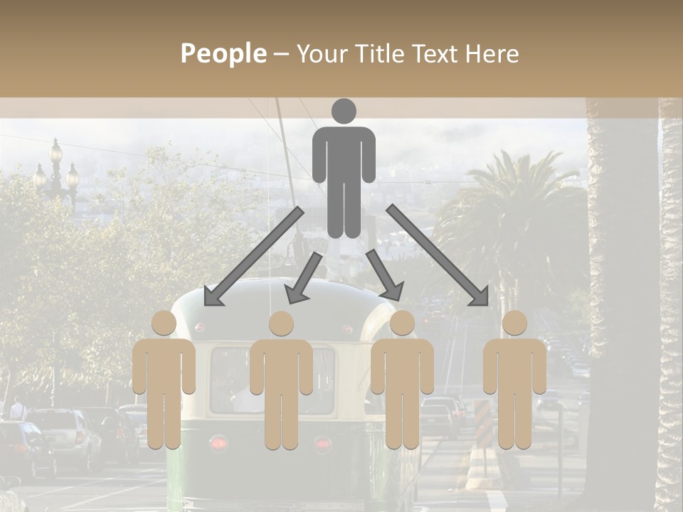 City Tram Passenger PowerPoint Template