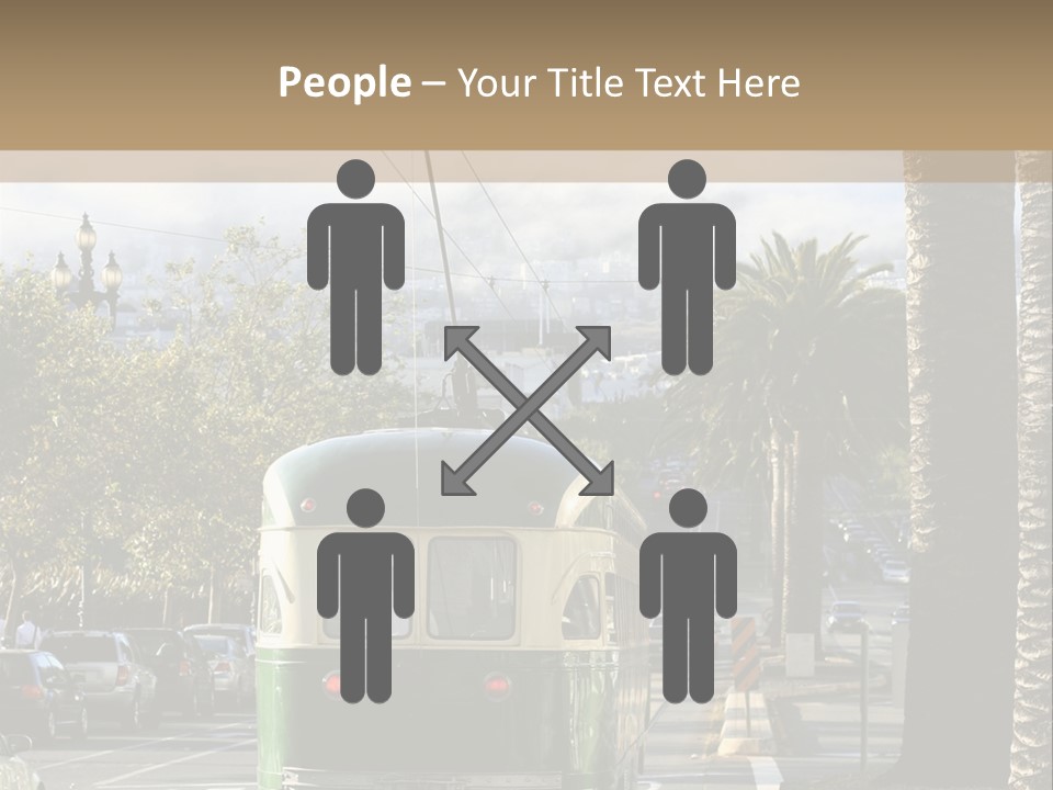 City Tram Passenger PowerPoint Template