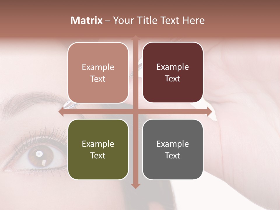 Isolated Eyebrow Tweezers Only Young Women PowerPoint Template