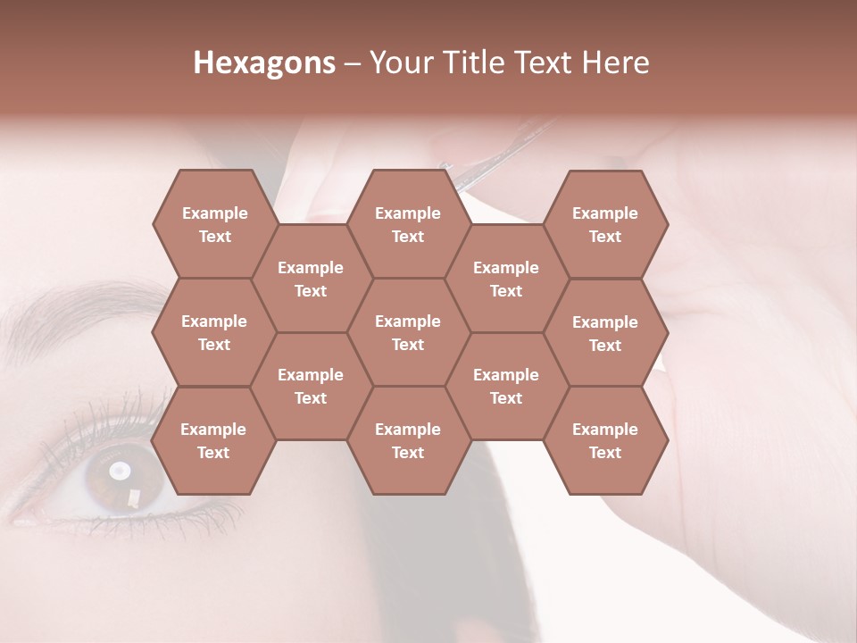 Isolated Eyebrow Tweezers Only Young Women PowerPoint Template