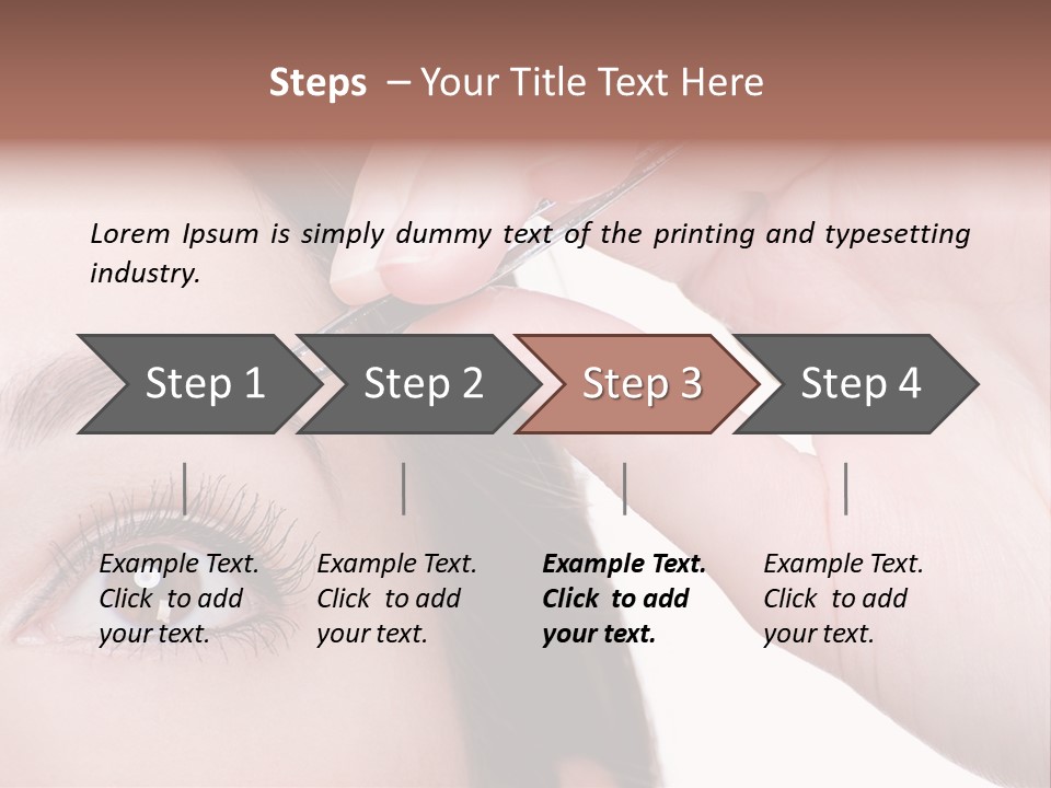 Isolated Eyebrow Tweezers Only Young Women PowerPoint Template