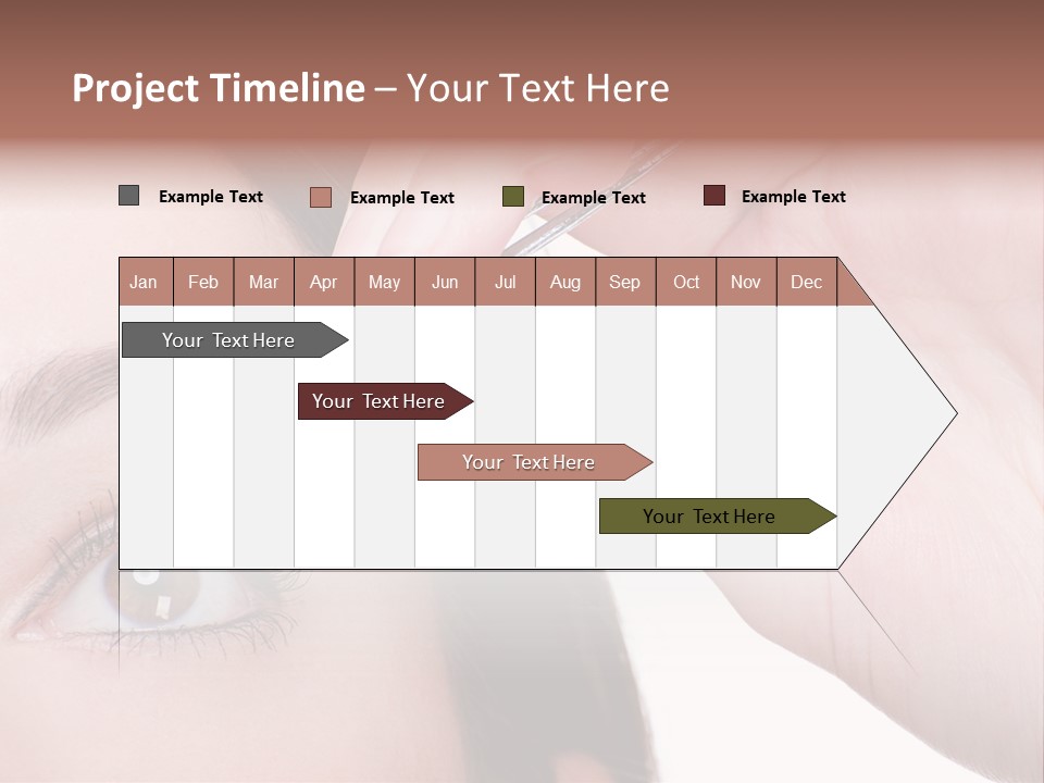 Isolated Eyebrow Tweezers Only Young Women PowerPoint Template