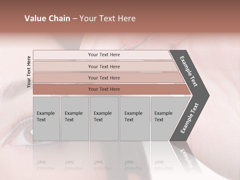 Isolated Eyebrow Tweezers Only Young Women PowerPoint Template