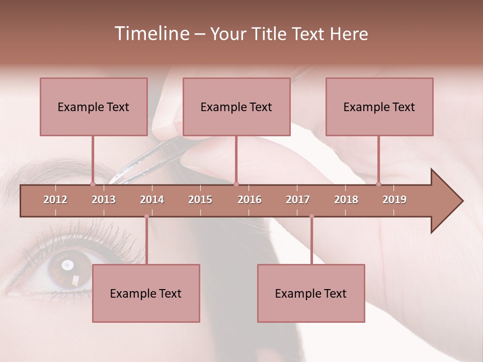 Isolated Eyebrow Tweezers Only Young Women PowerPoint Template