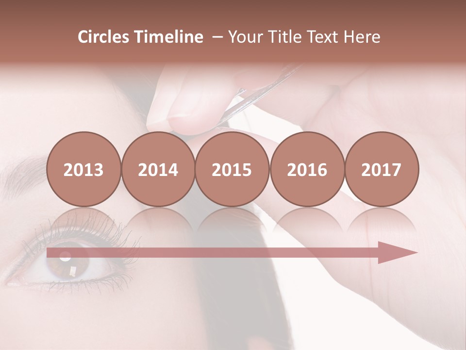 Isolated Eyebrow Tweezers Only Young Women PowerPoint Template
