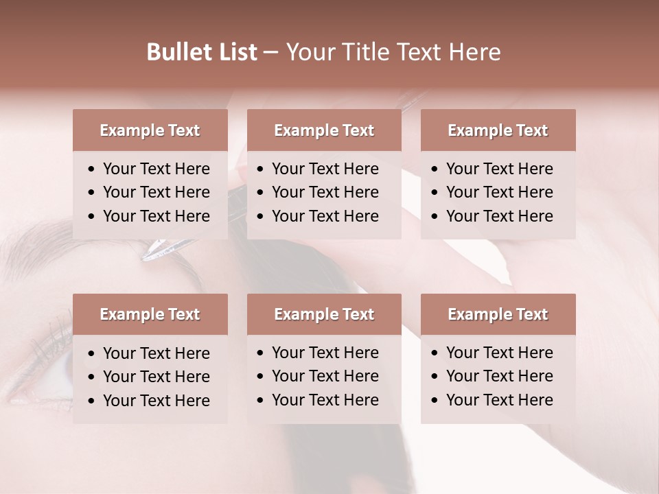 Isolated Eyebrow Tweezers Only Young Women PowerPoint Template