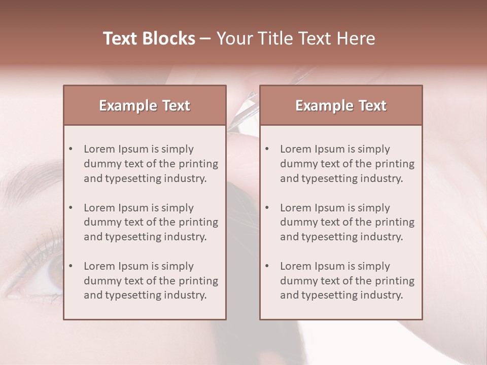 Isolated Eyebrow Tweezers Only Young Women PowerPoint Template