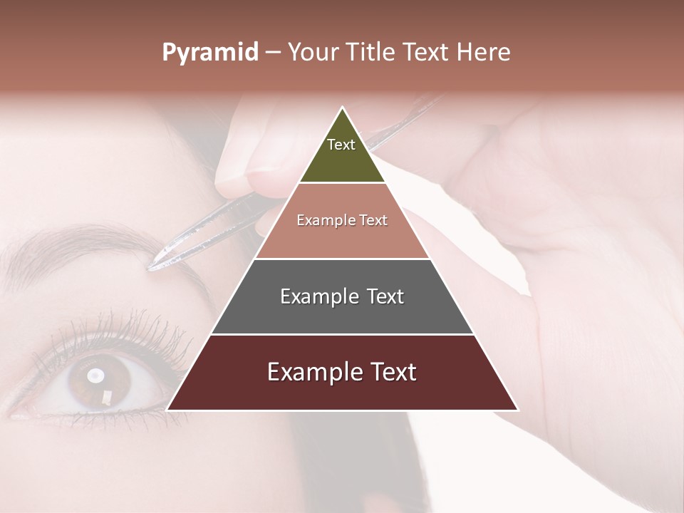 Isolated Eyebrow Tweezers Only Young Women PowerPoint Template