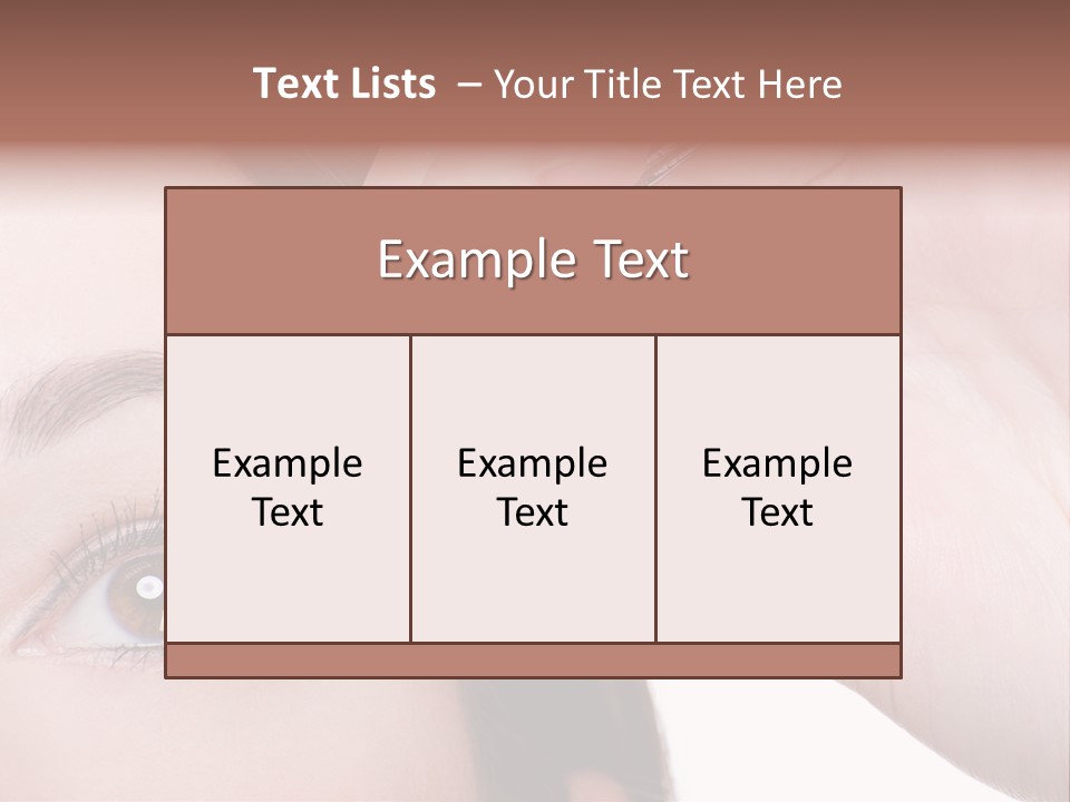Isolated Eyebrow Tweezers Only Young Women PowerPoint Template