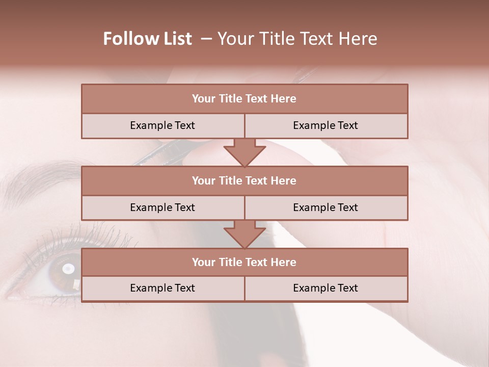 Isolated Eyebrow Tweezers Only Young Women PowerPoint Template