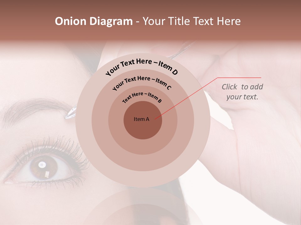 Isolated Eyebrow Tweezers Only Young Women PowerPoint Template