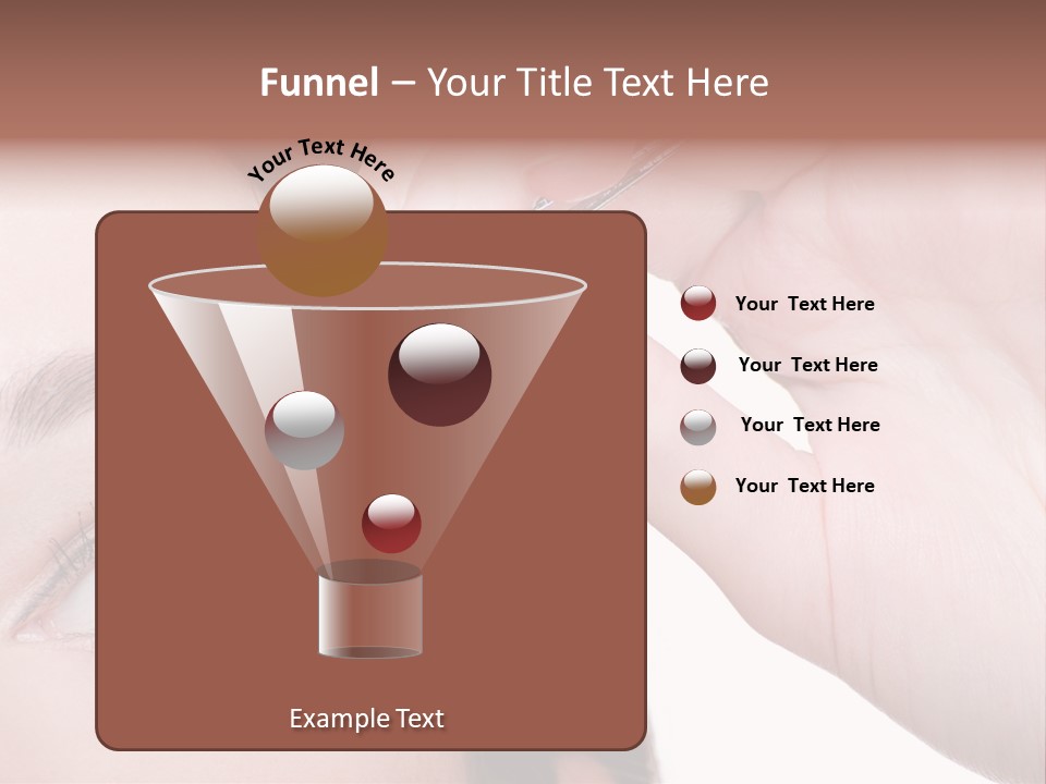 Isolated Eyebrow Tweezers Only Young Women PowerPoint Template