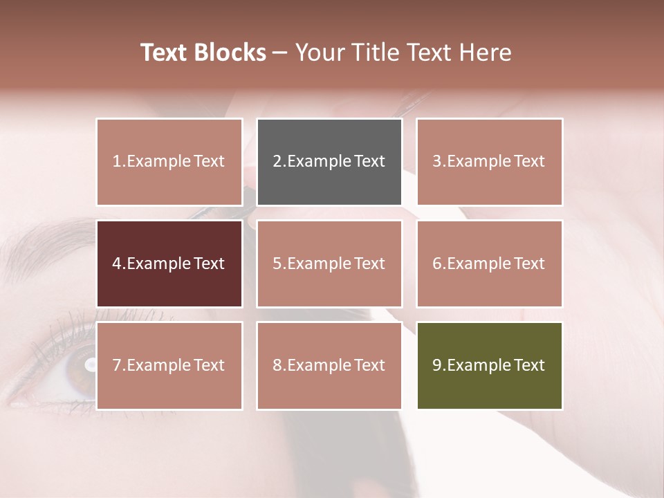 Isolated Eyebrow Tweezers Only Young Women PowerPoint Template