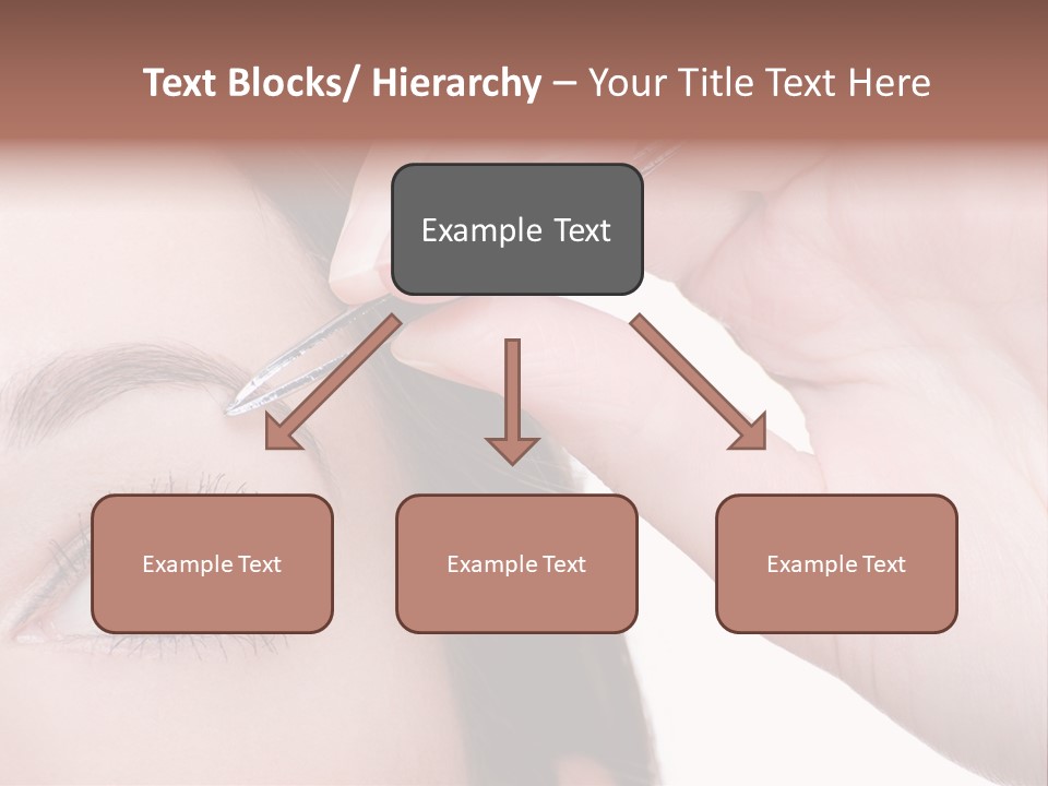 Isolated Eyebrow Tweezers Only Young Women PowerPoint Template