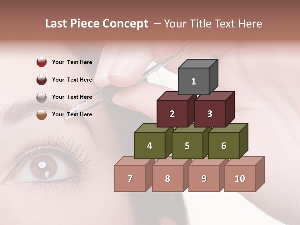 Isolated Eyebrow Tweezers Only Young Women PowerPoint Template