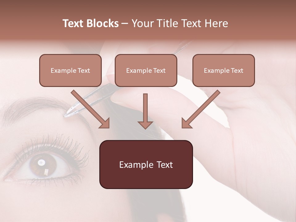 Isolated Eyebrow Tweezers Only Young Women PowerPoint Template