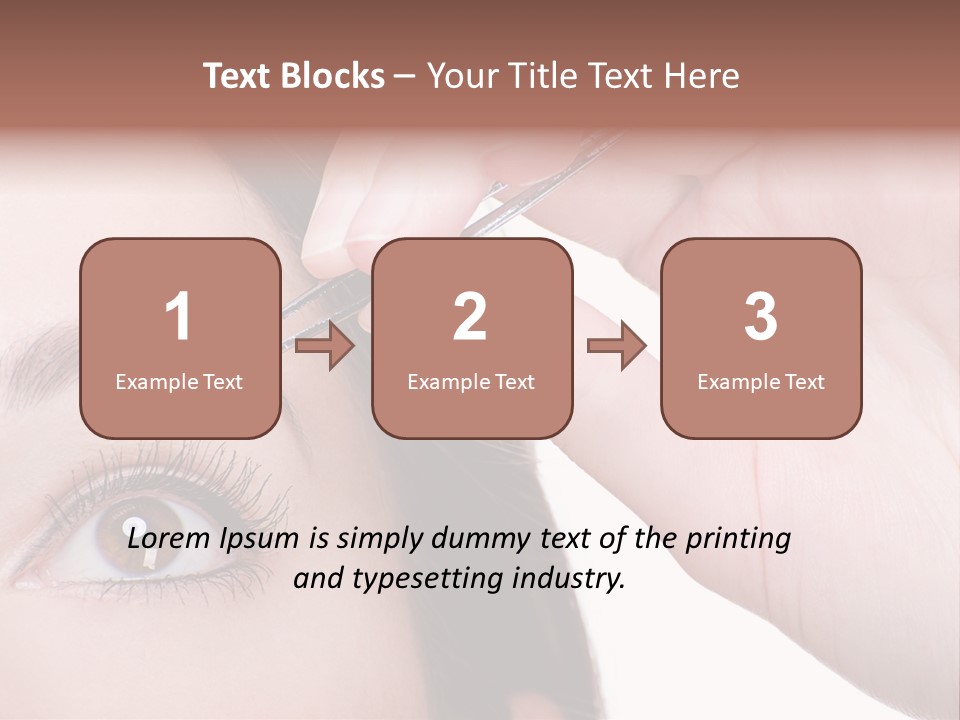 Isolated Eyebrow Tweezers Only Young Women PowerPoint Template