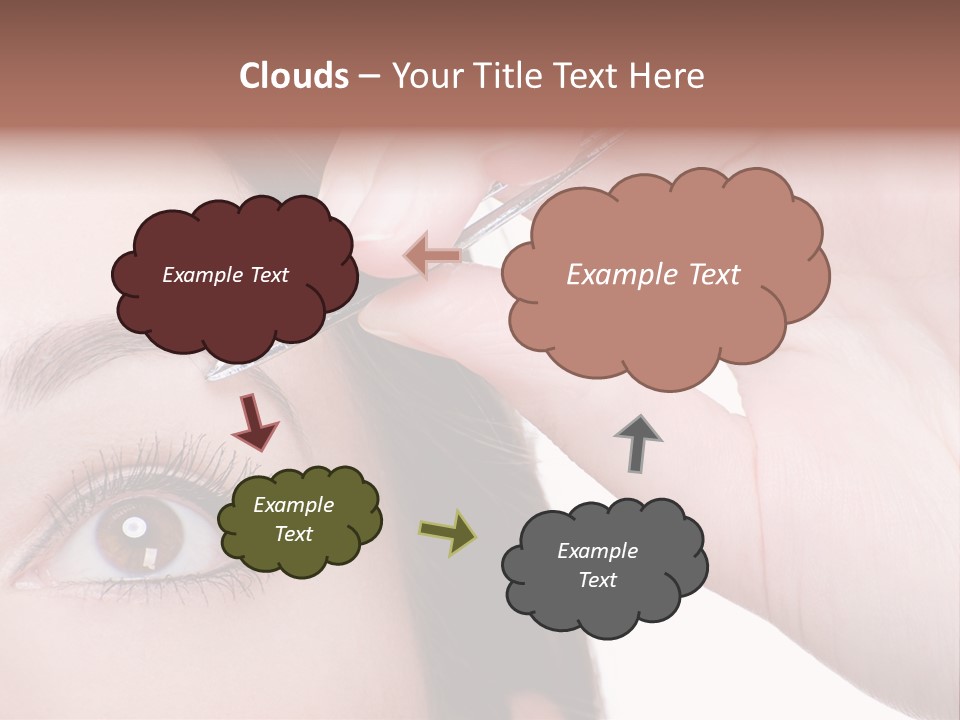 Isolated Eyebrow Tweezers Only Young Women PowerPoint Template