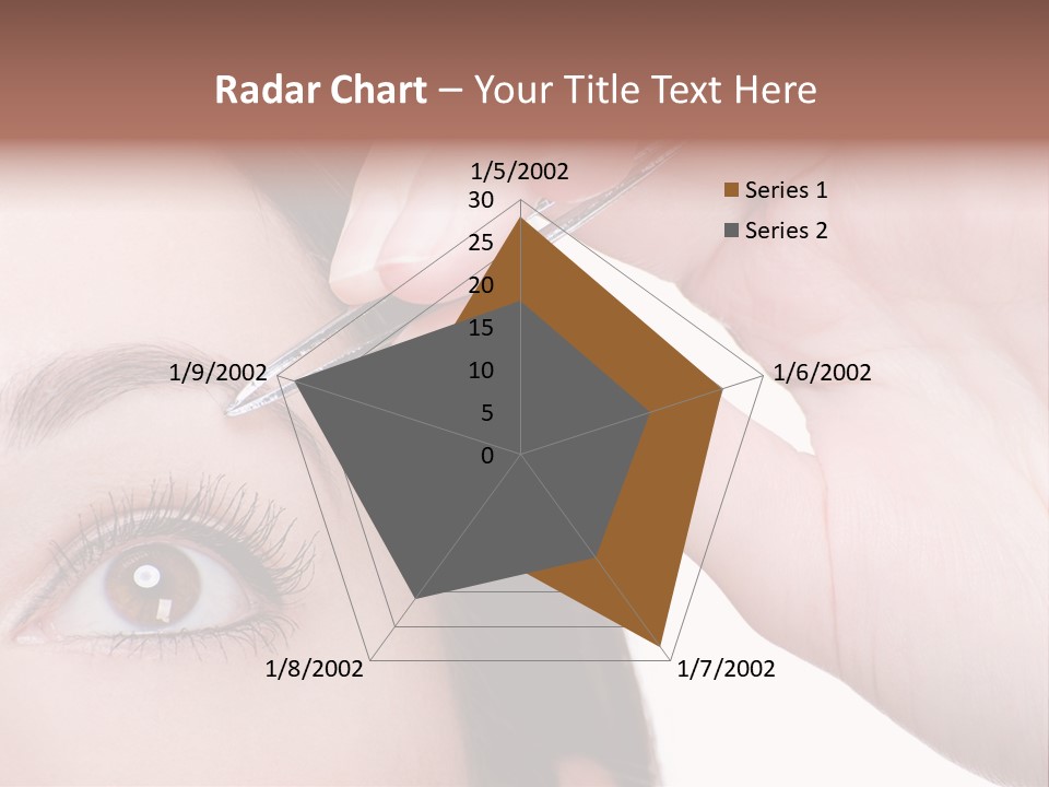 Isolated Eyebrow Tweezers Only Young Women PowerPoint Template