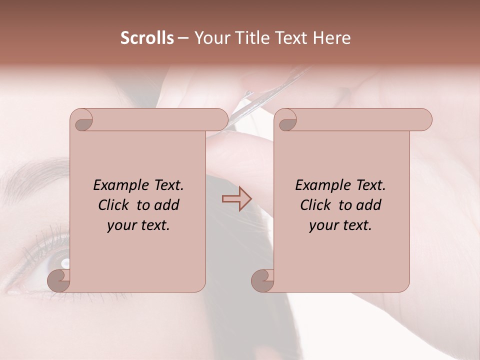 Isolated Eyebrow Tweezers Only Young Women PowerPoint Template