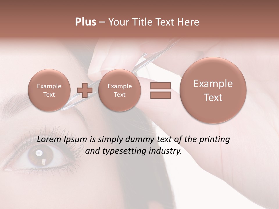 Isolated Eyebrow Tweezers Only Young Women PowerPoint Template