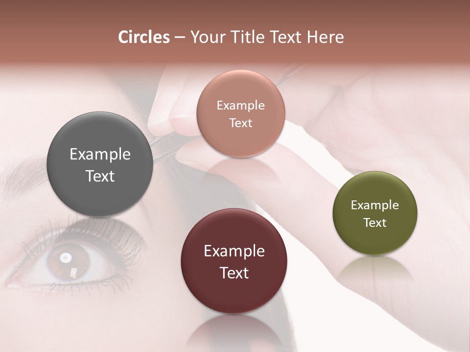 Isolated Eyebrow Tweezers Only Young Women PowerPoint Template