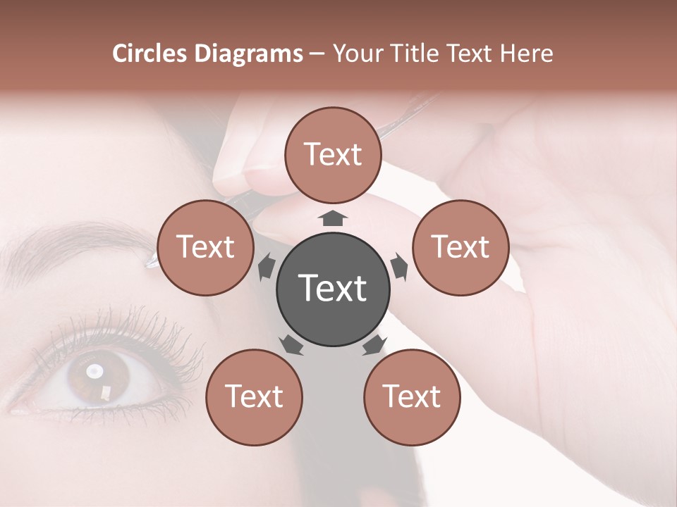 Isolated Eyebrow Tweezers Only Young Women PowerPoint Template