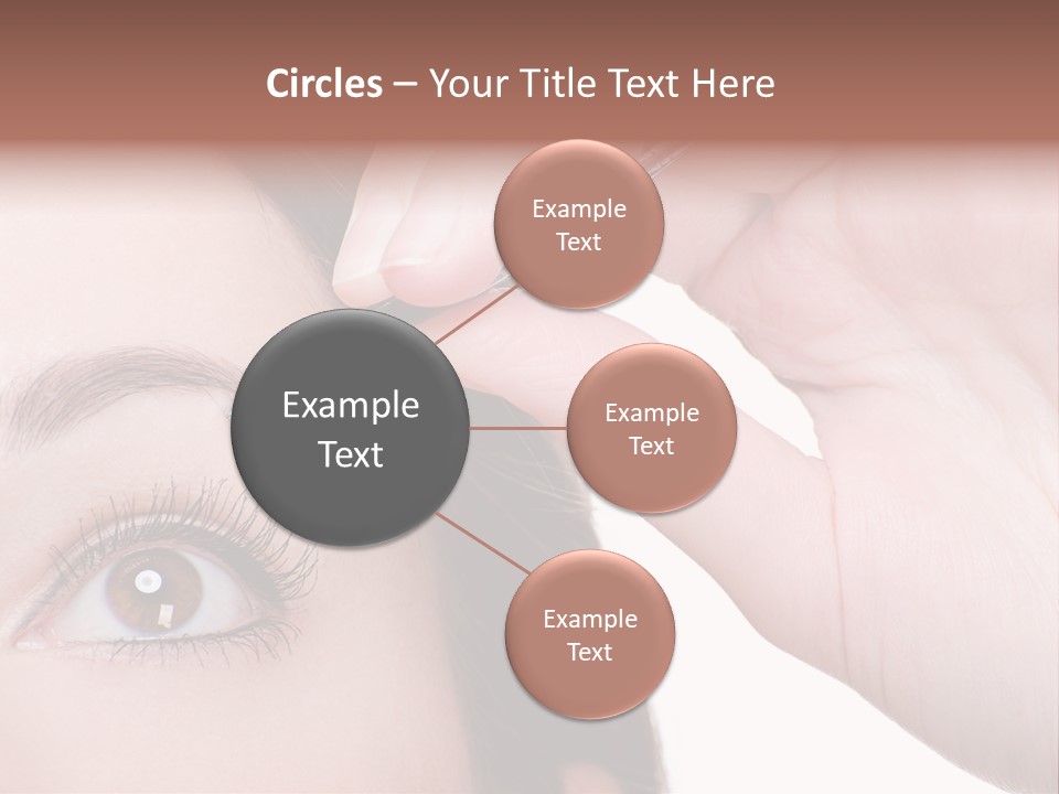 Isolated Eyebrow Tweezers Only Young Women PowerPoint Template