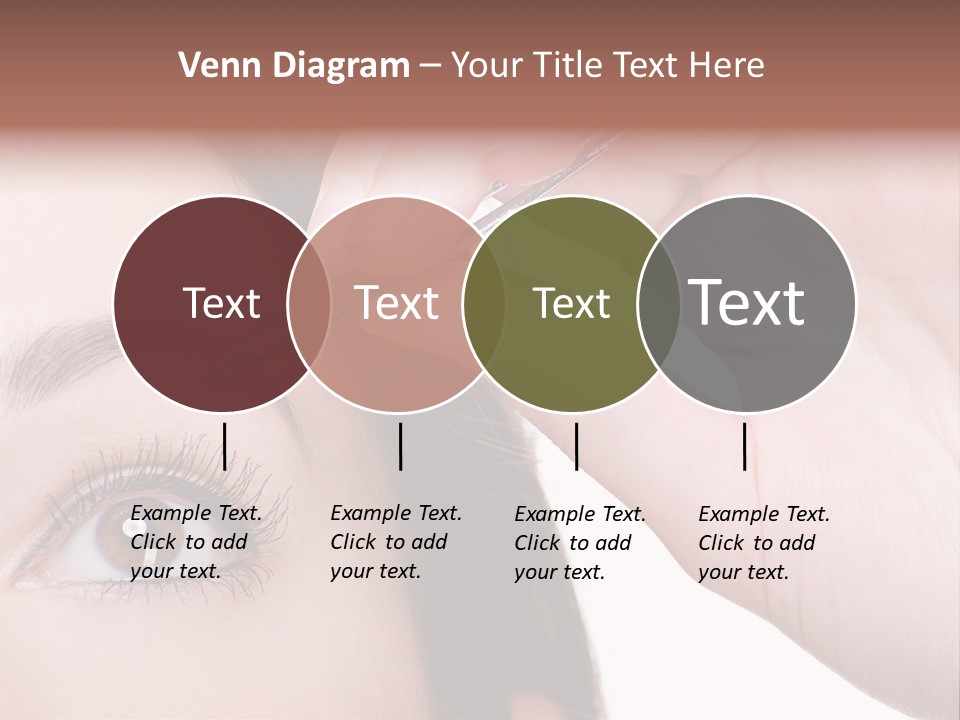 Isolated Eyebrow Tweezers Only Young Women PowerPoint Template