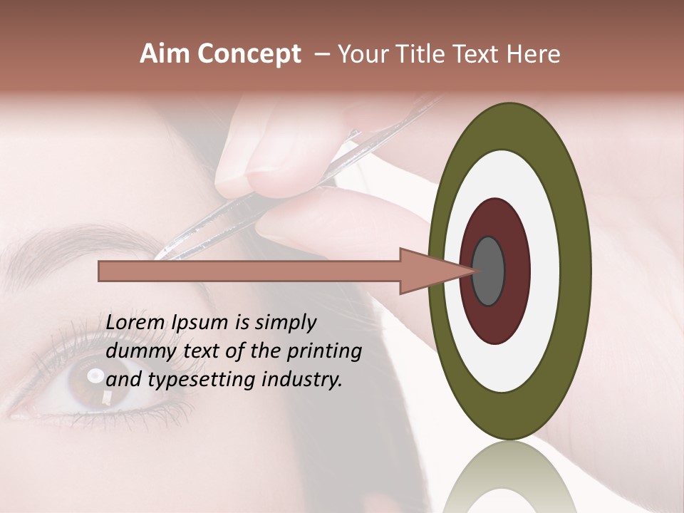 Isolated Eyebrow Tweezers Only Young Women PowerPoint Template
