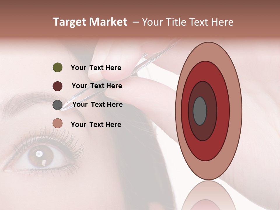 Isolated Eyebrow Tweezers Only Young Women PowerPoint Template